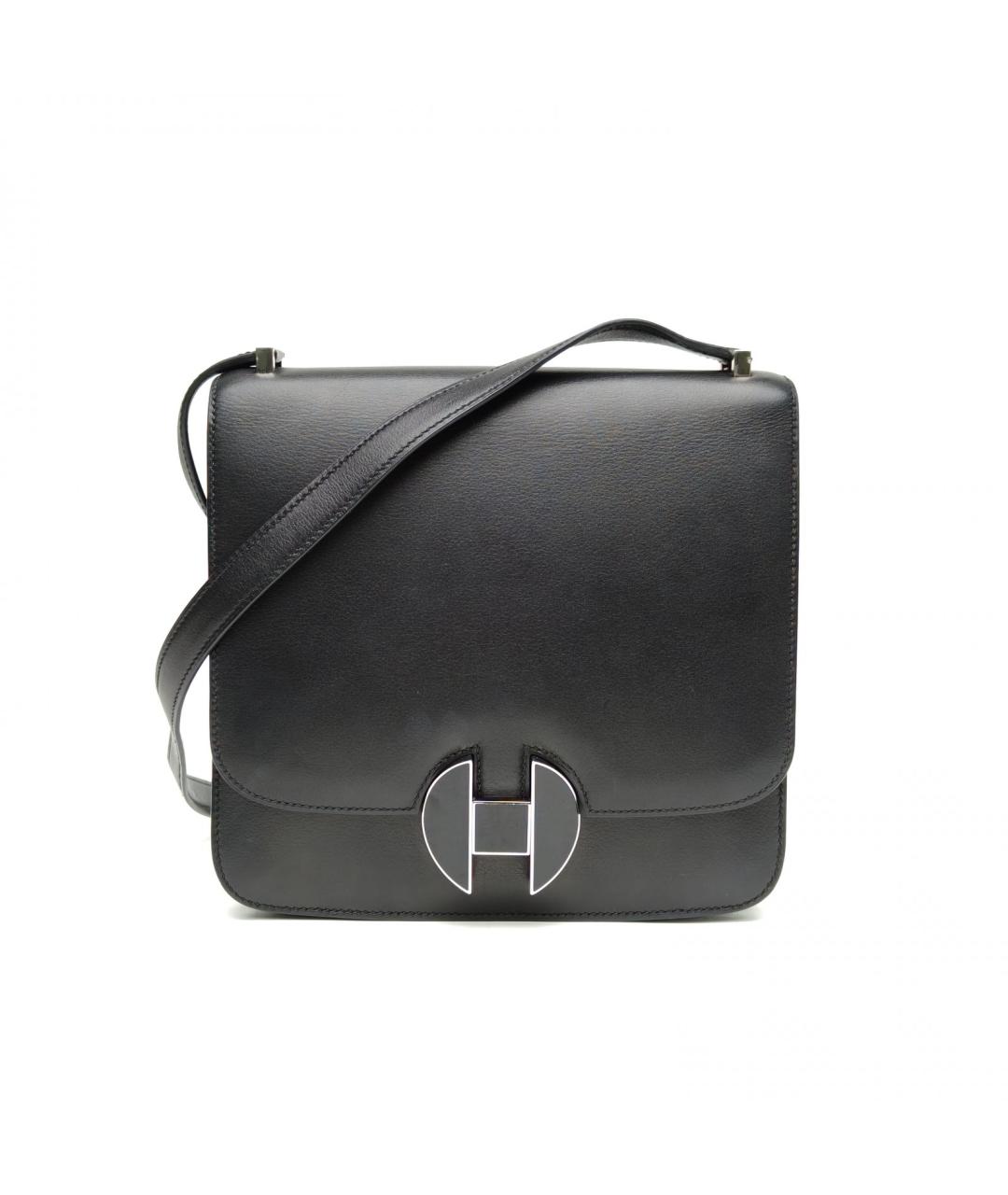 HERMES Черная кожаная сумка через плечо, фото 2