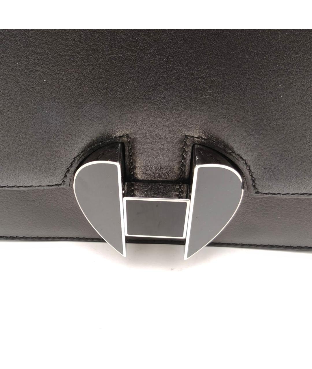 HERMES Черная кожаная сумка через плечо, фото 8
