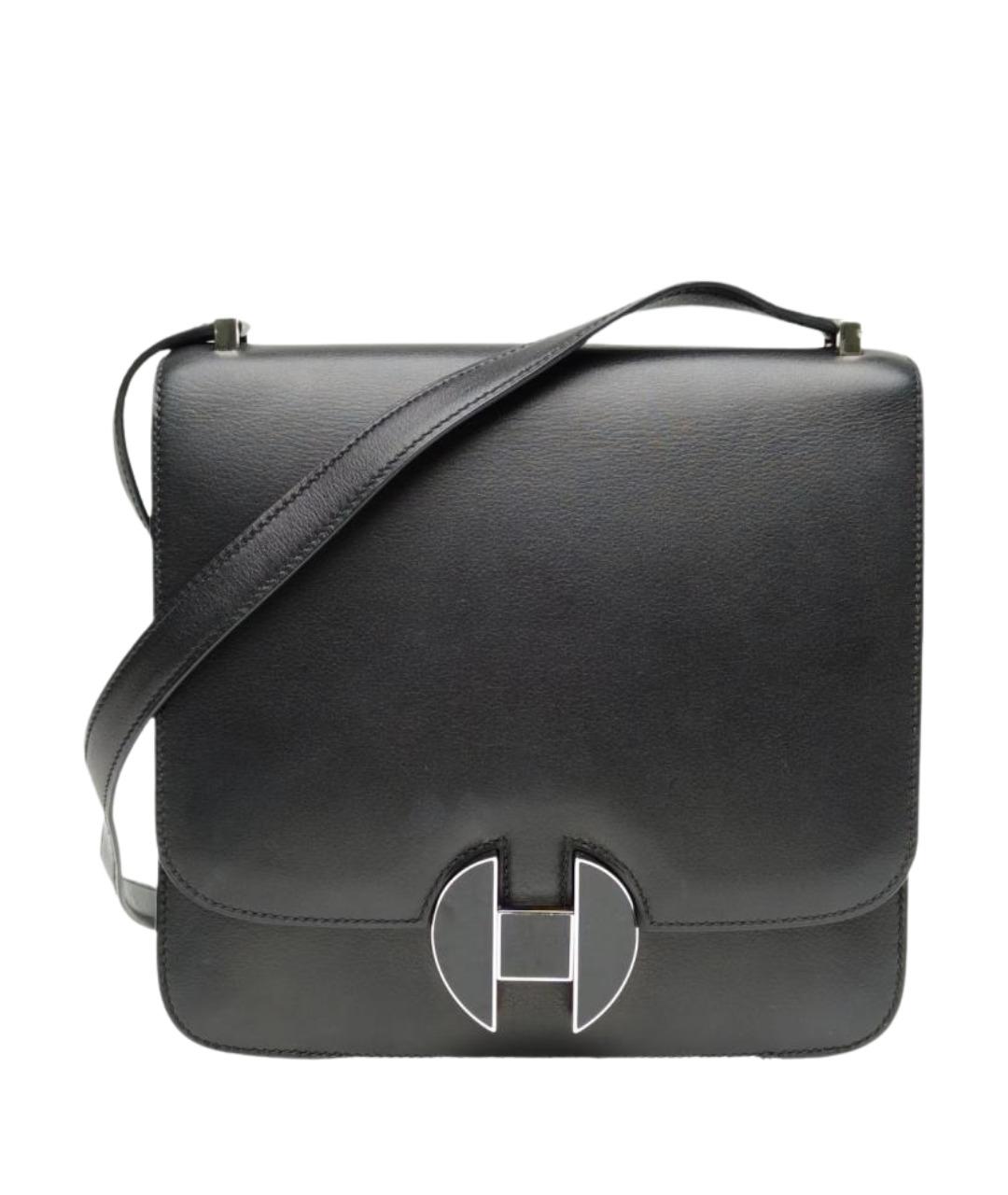 HERMES Черная кожаная сумка через плечо, фото 1