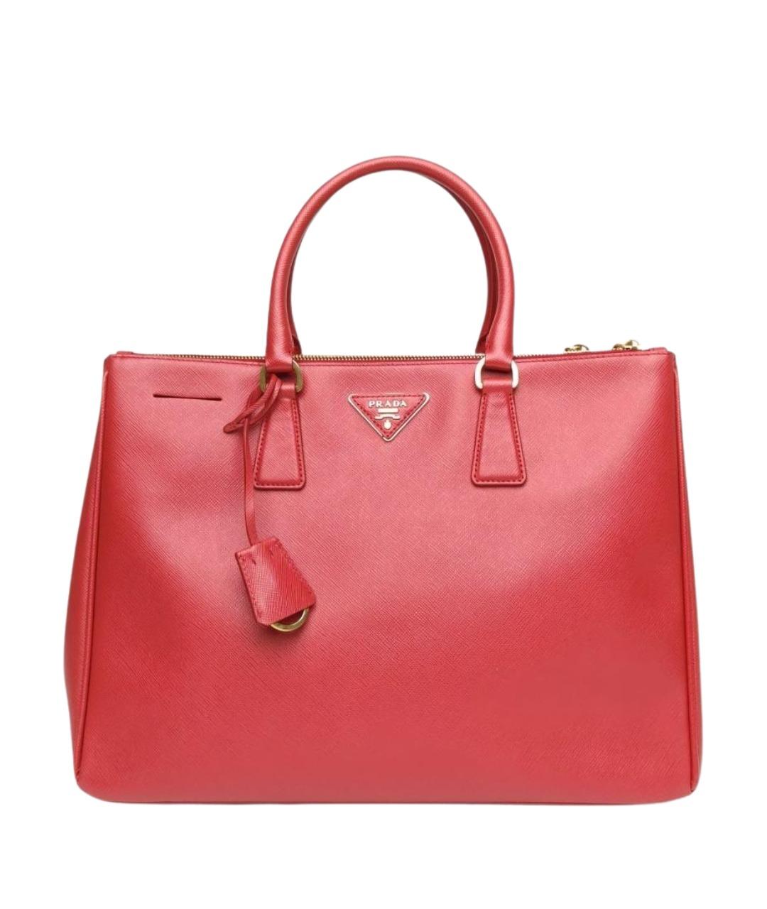PRADA Красная кожаная сумка через плечо, фото 1