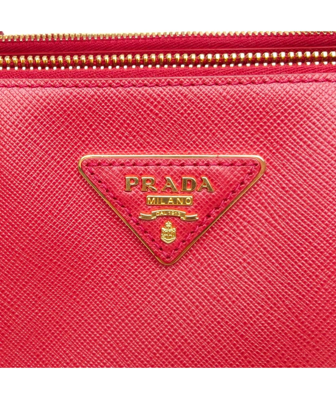 PRADA Красная кожаная сумка через плечо, фото 5