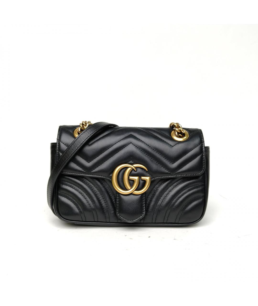 GUCCI Черная кожаная сумка через плечо, фото 2