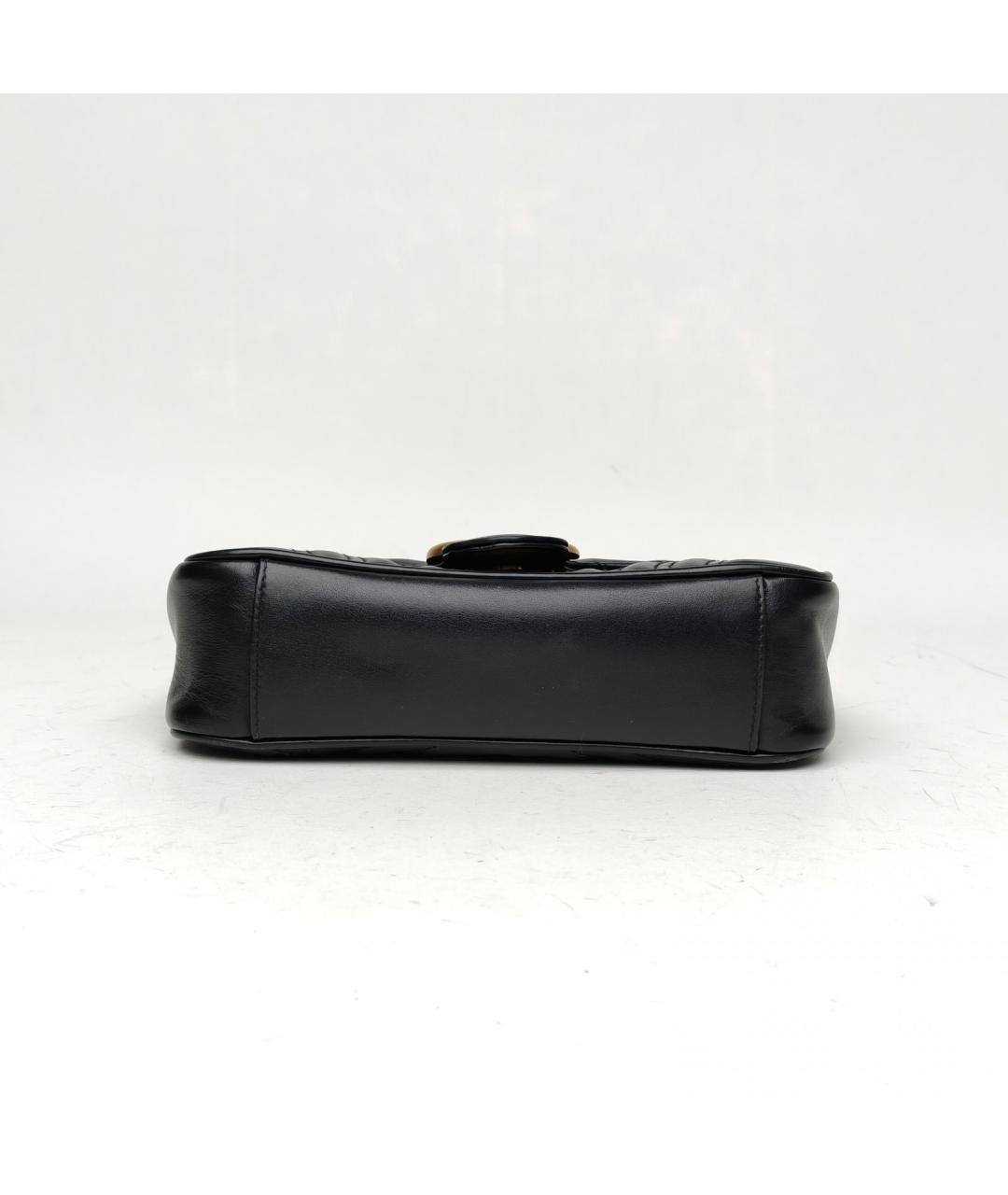 GUCCI Черная кожаная сумка через плечо, фото 6