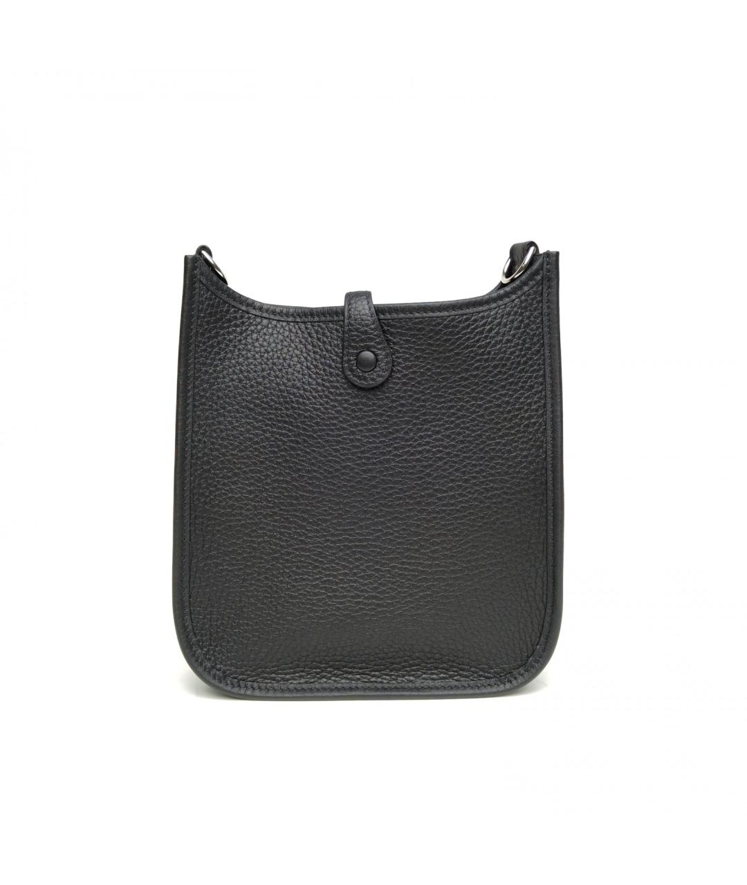 HERMES Черная кожаная сумка через плечо, фото 4