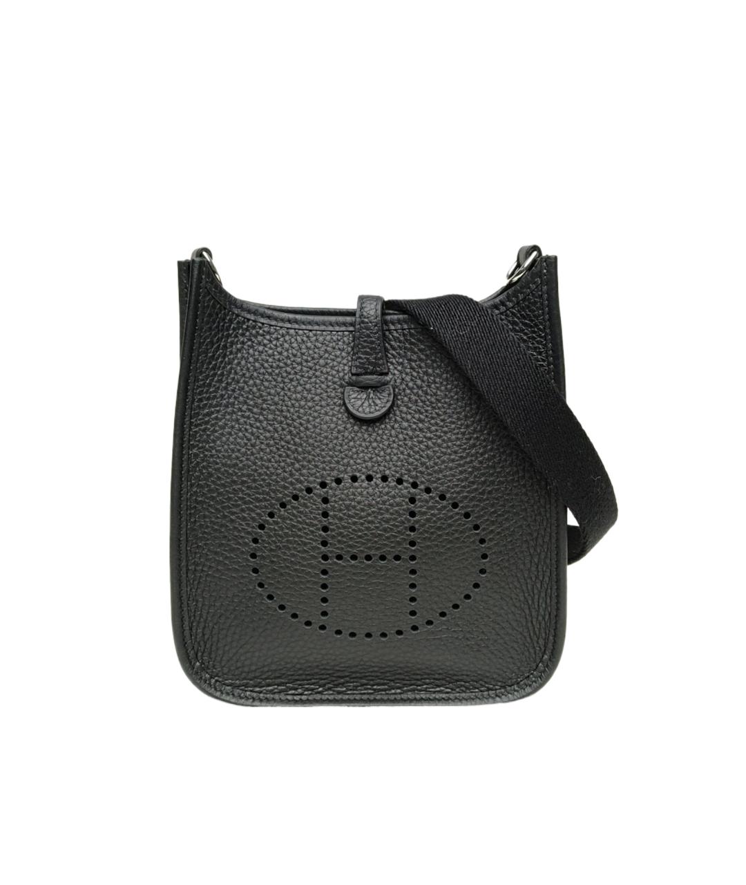 HERMES Черная кожаная сумка через плечо, фото 9