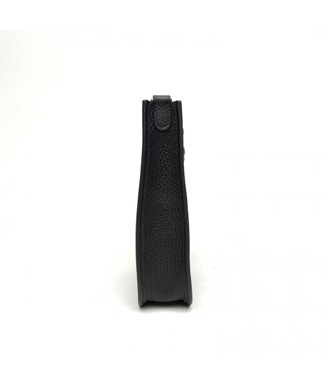 HERMES Черная кожаная сумка через плечо, фото 3