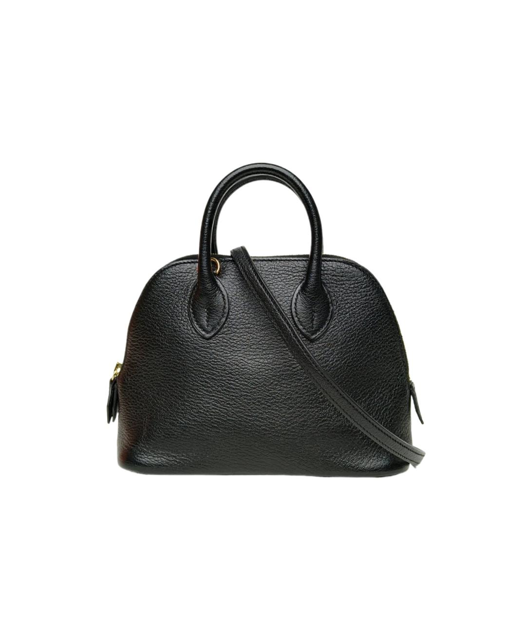 HERMES Черная кожаная сумка через плечо, фото 9