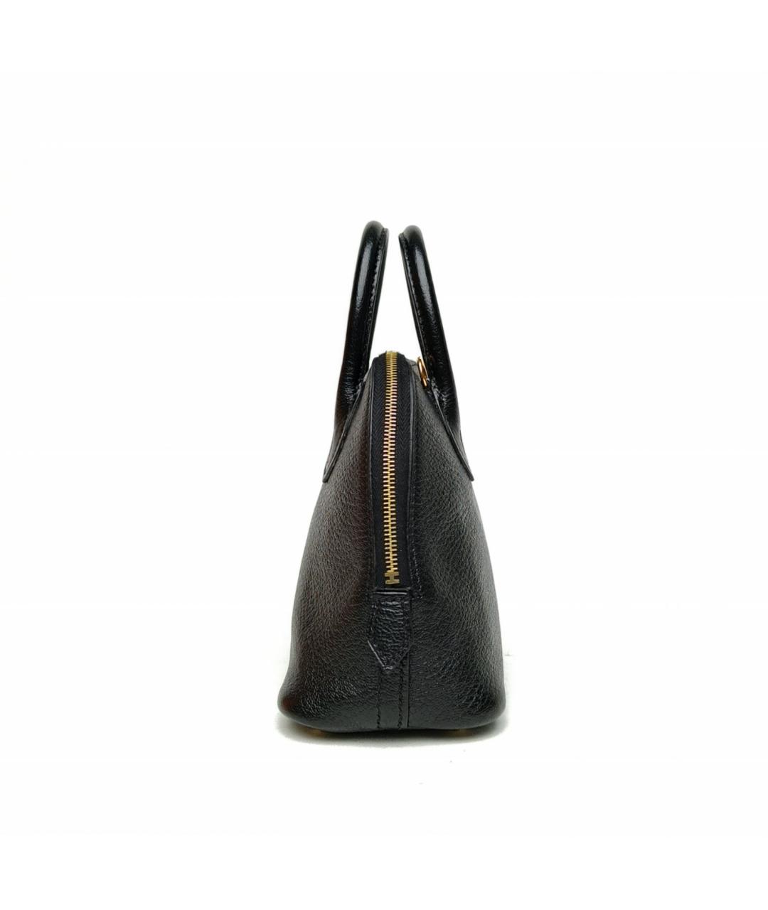 HERMES Черная кожаная сумка через плечо, фото 3