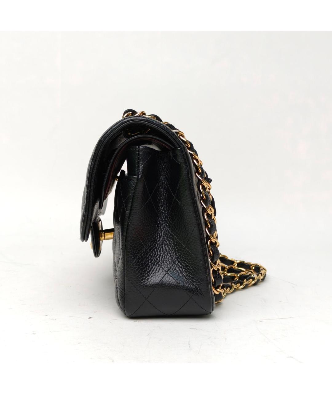 CHANEL Черная кожаная сумка через плечо, фото 5