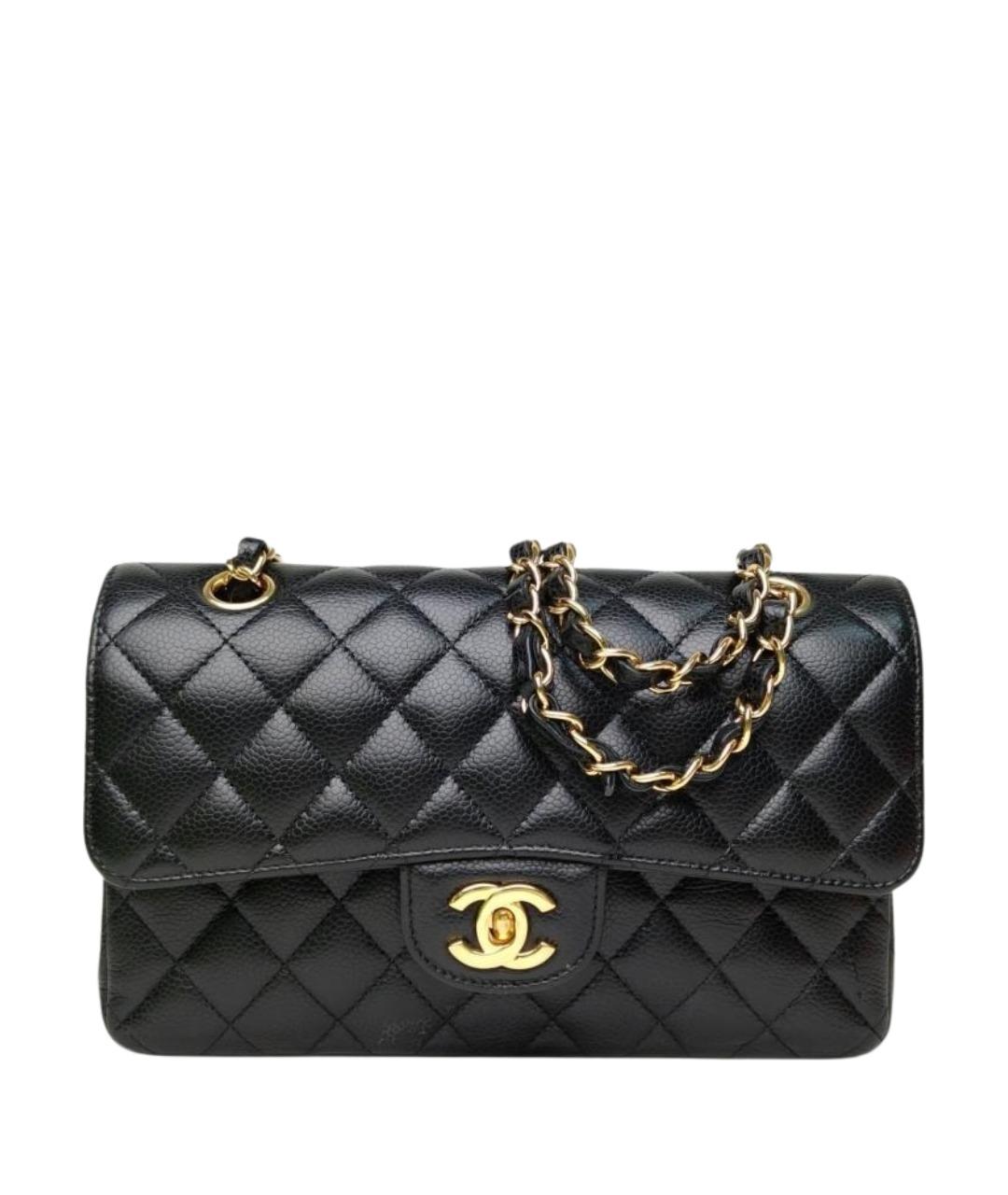 CHANEL Черная кожаная сумка через плечо, фото 1