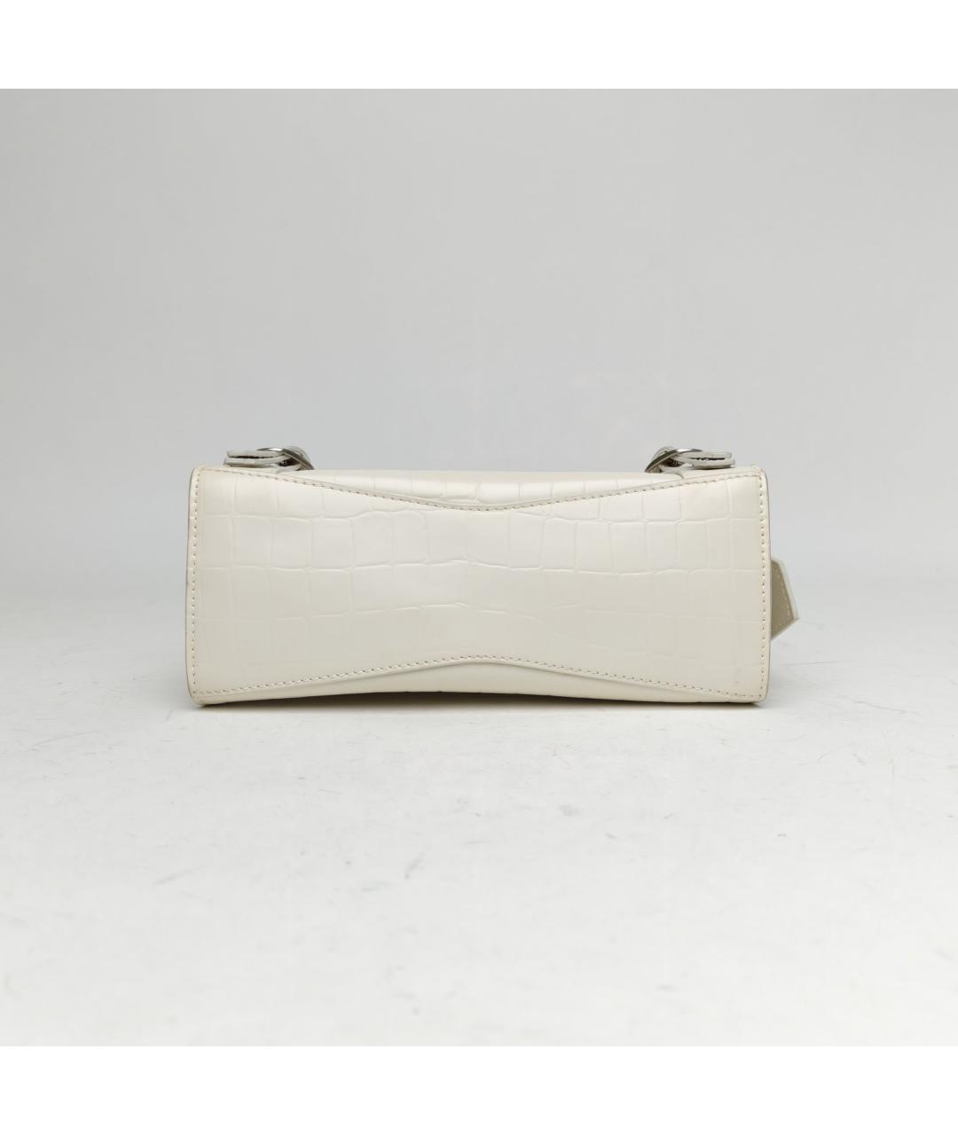 BALENCIAGA Белая кожаная сумка через плечо, фото 6