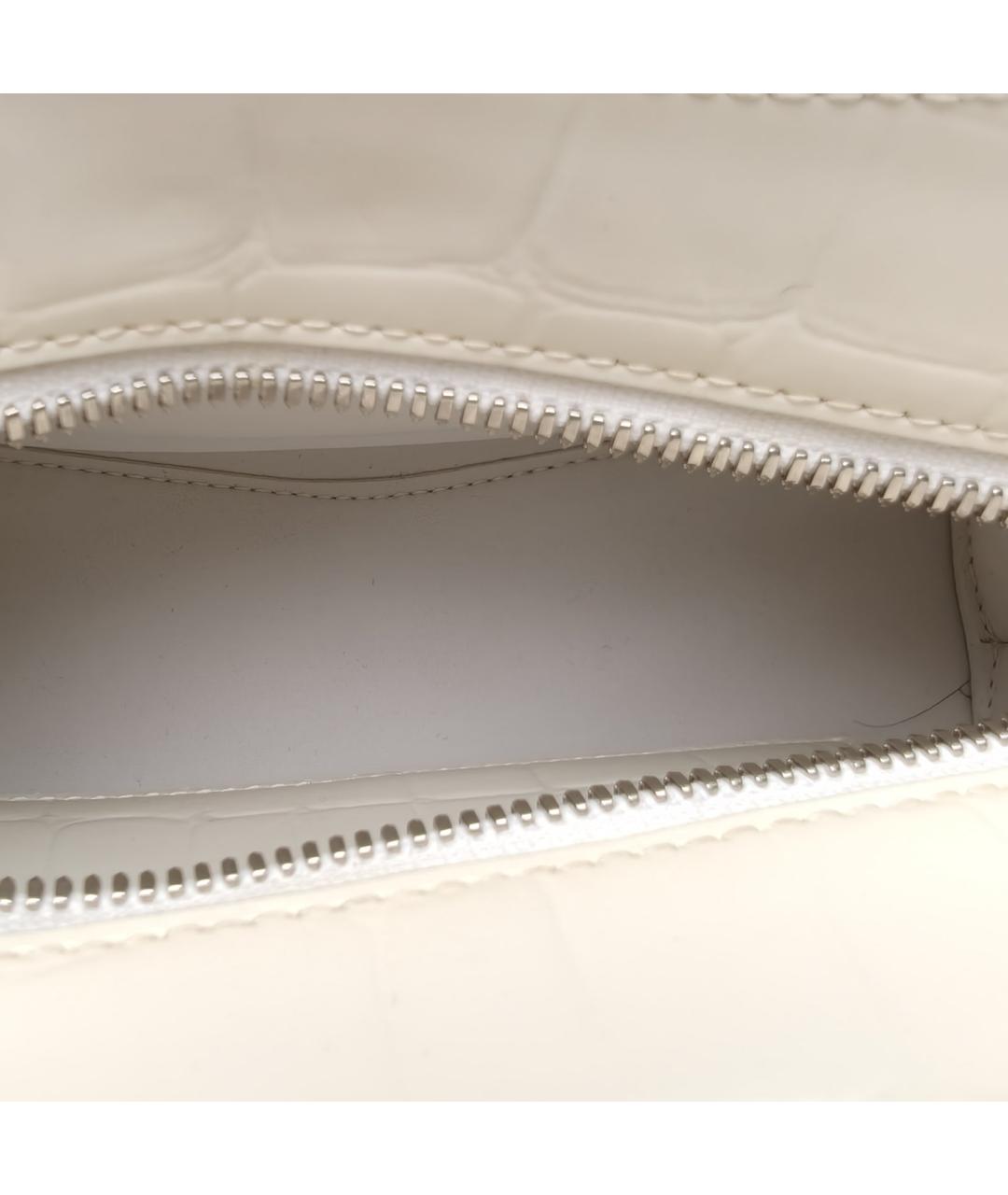 BALENCIAGA Белая кожаная сумка через плечо, фото 7