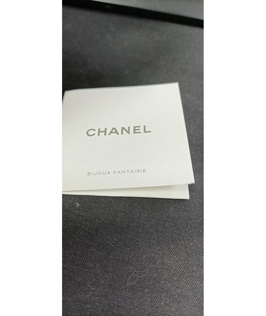 CHANEL Черные металлические серьги, фото 8