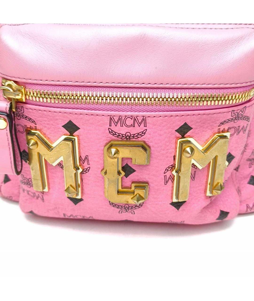 MCM Розовый рюкзак, фото 8