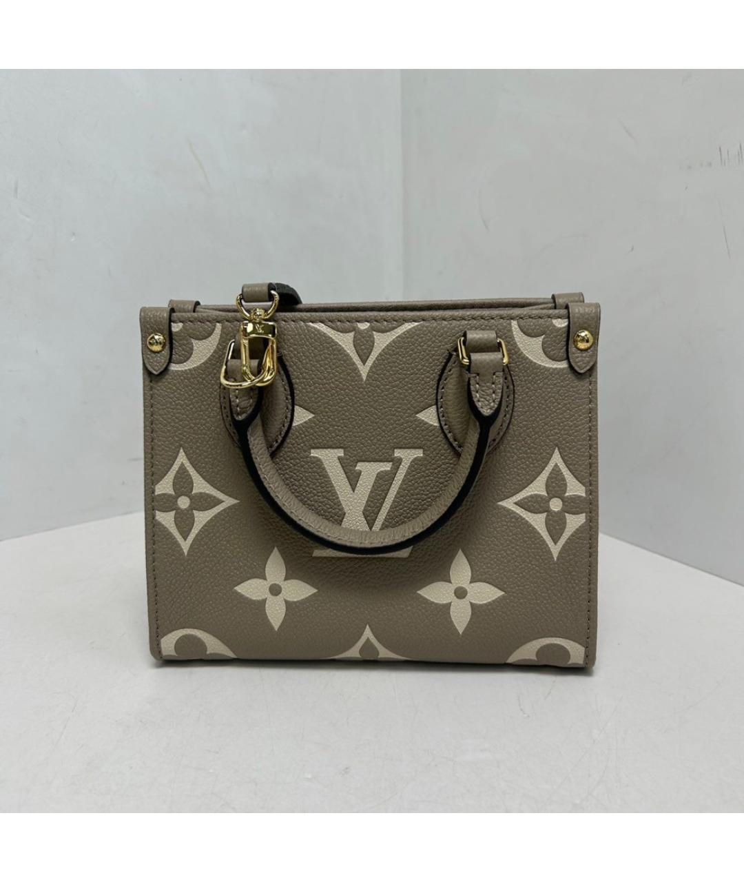 LOUIS VUITTON Серая кожаная сумка через плечо, фото 8