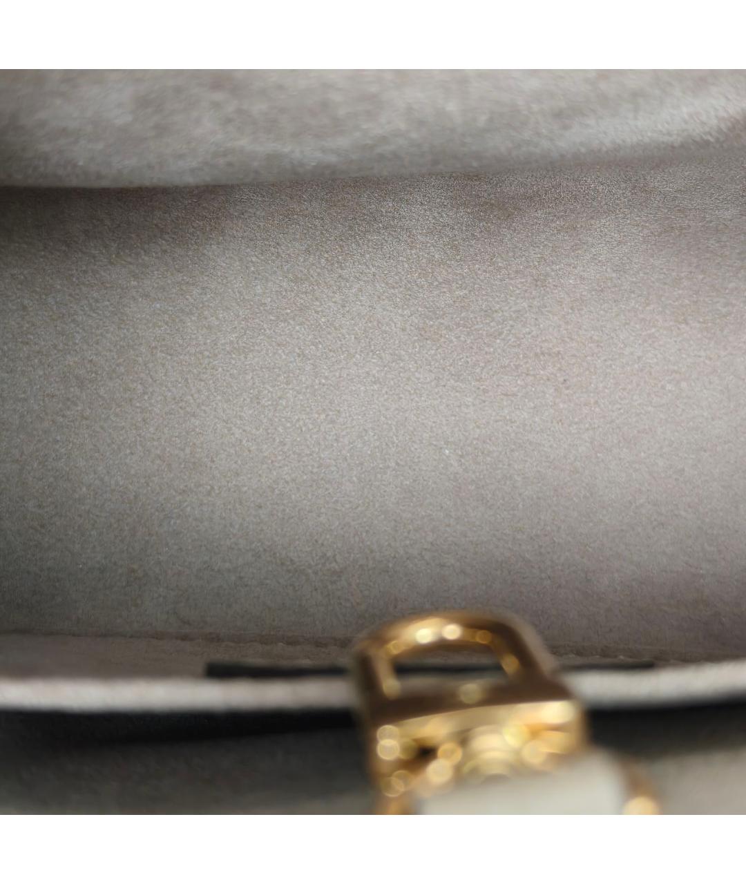 LOUIS VUITTON Серая кожаная сумка через плечо, фото 7