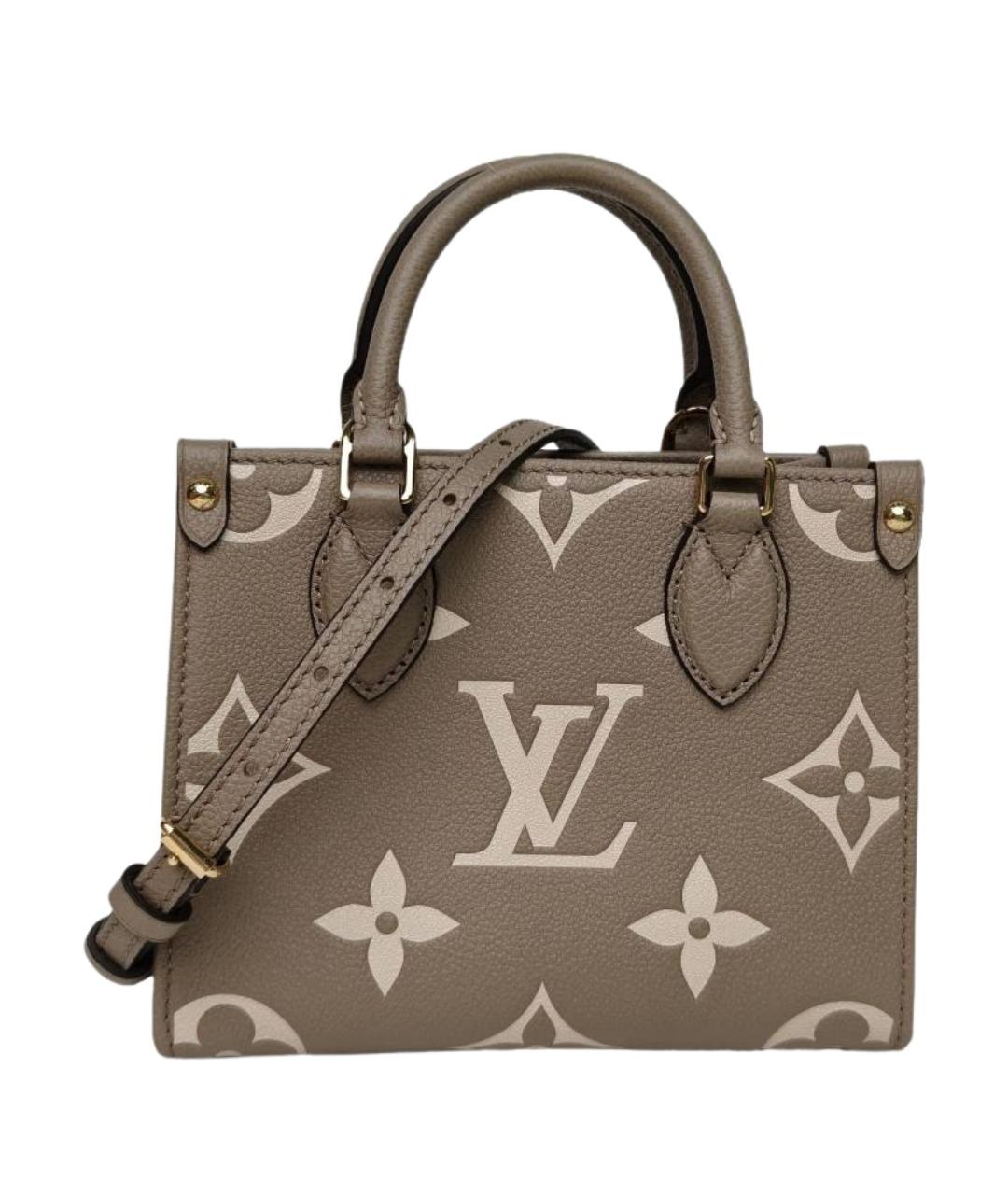 LOUIS VUITTON Серая кожаная сумка через плечо, фото 1