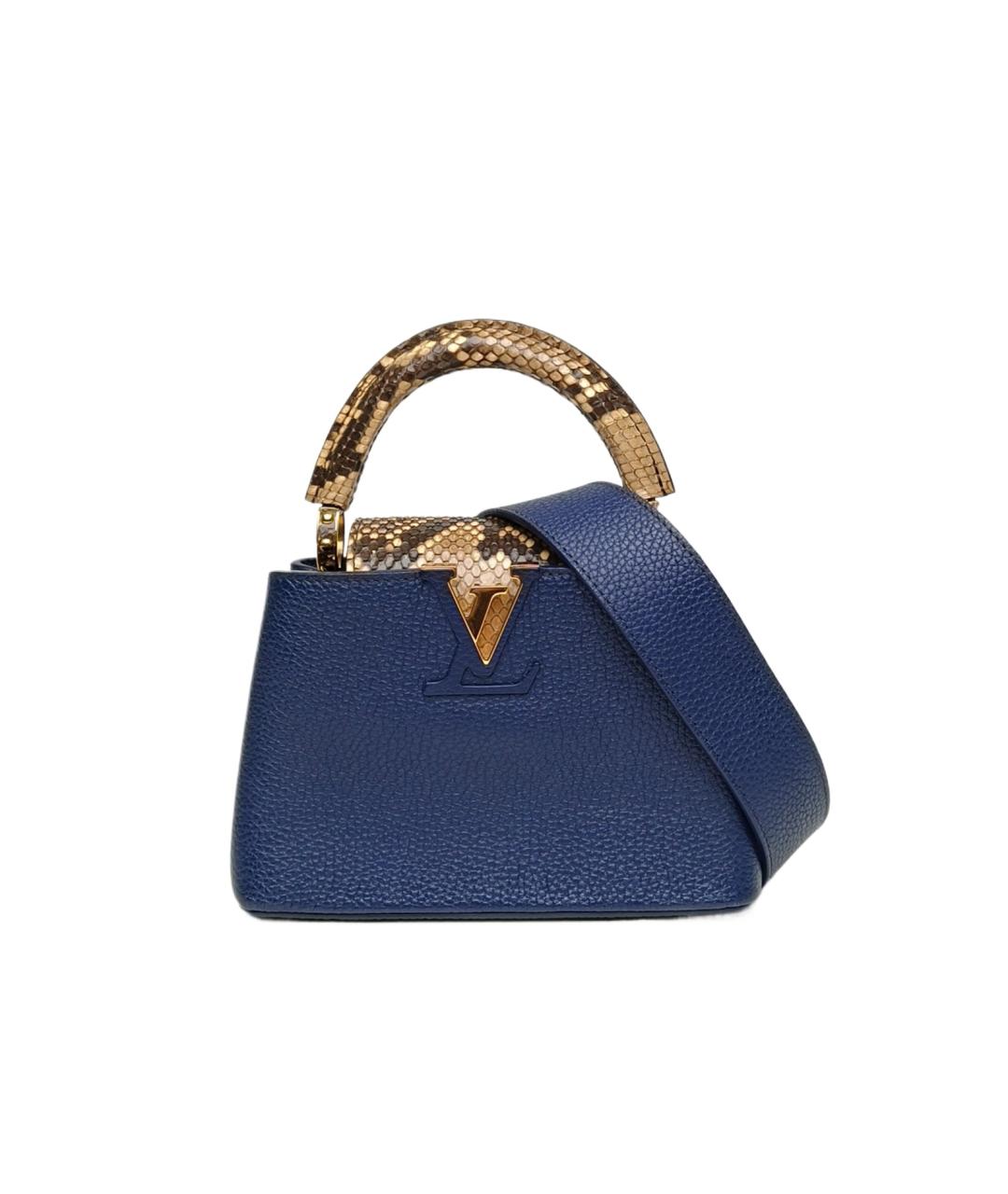 LOUIS VUITTON Синяя кожаная сумка через плечо, фото 9