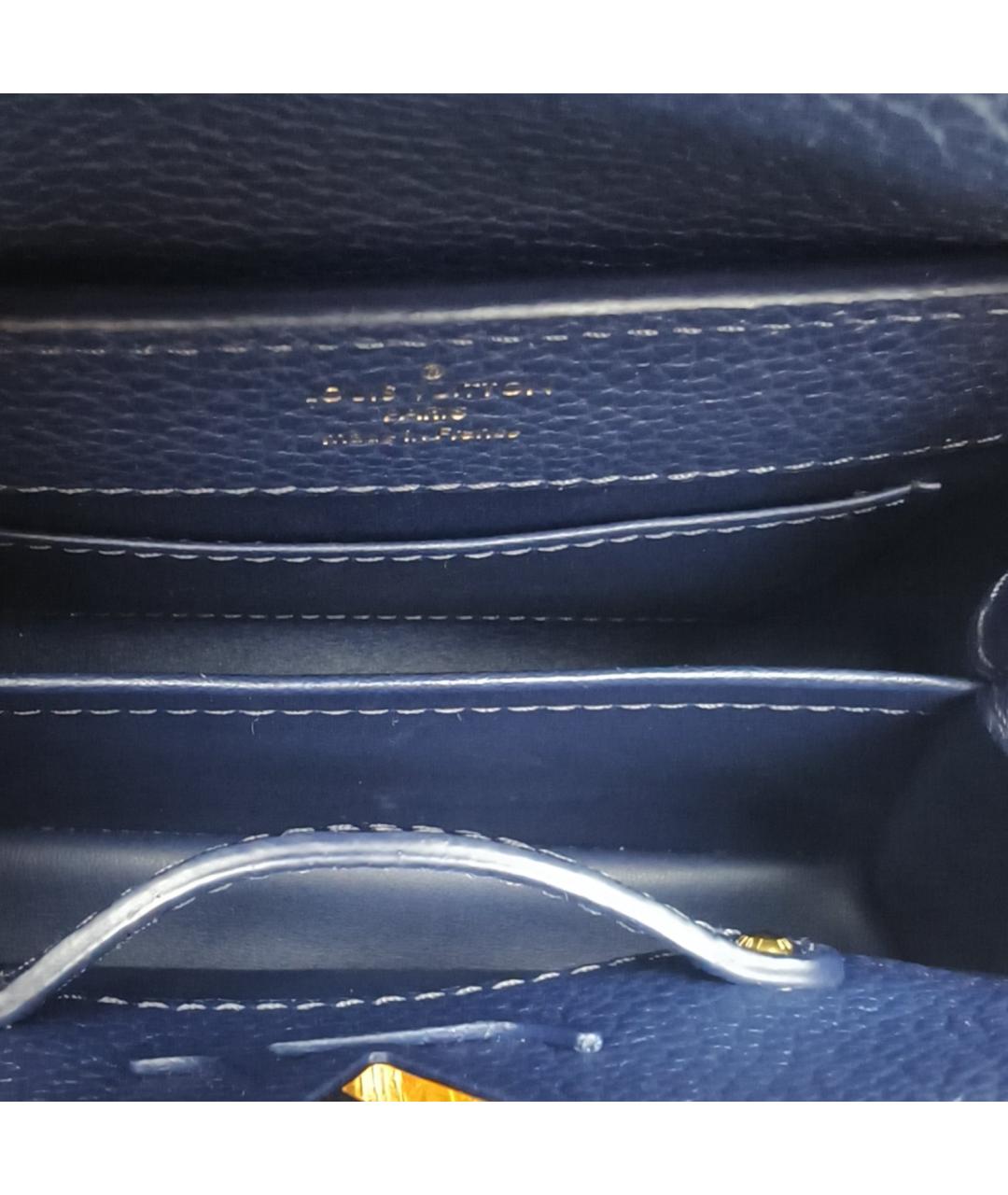 LOUIS VUITTON Синяя кожаная сумка через плечо, фото 7