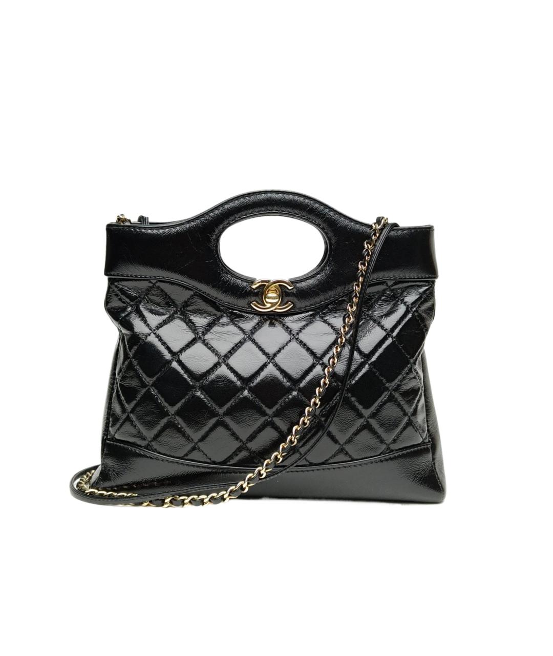 CHANEL Черная кожаная сумка через плечо, фото 9