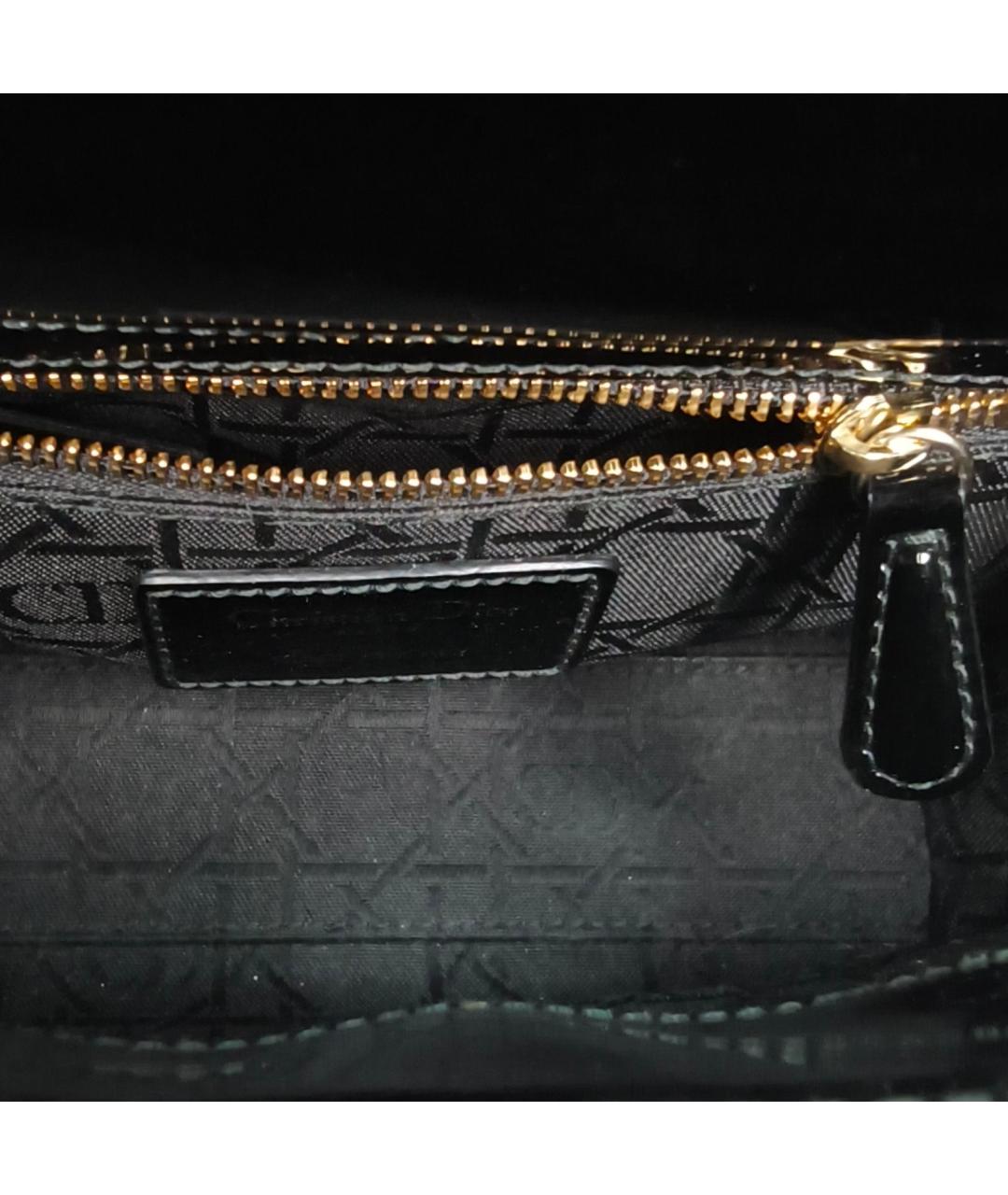 CHRISTIAN DIOR Черная сумка через плечо из лакированной кожи, фото 8