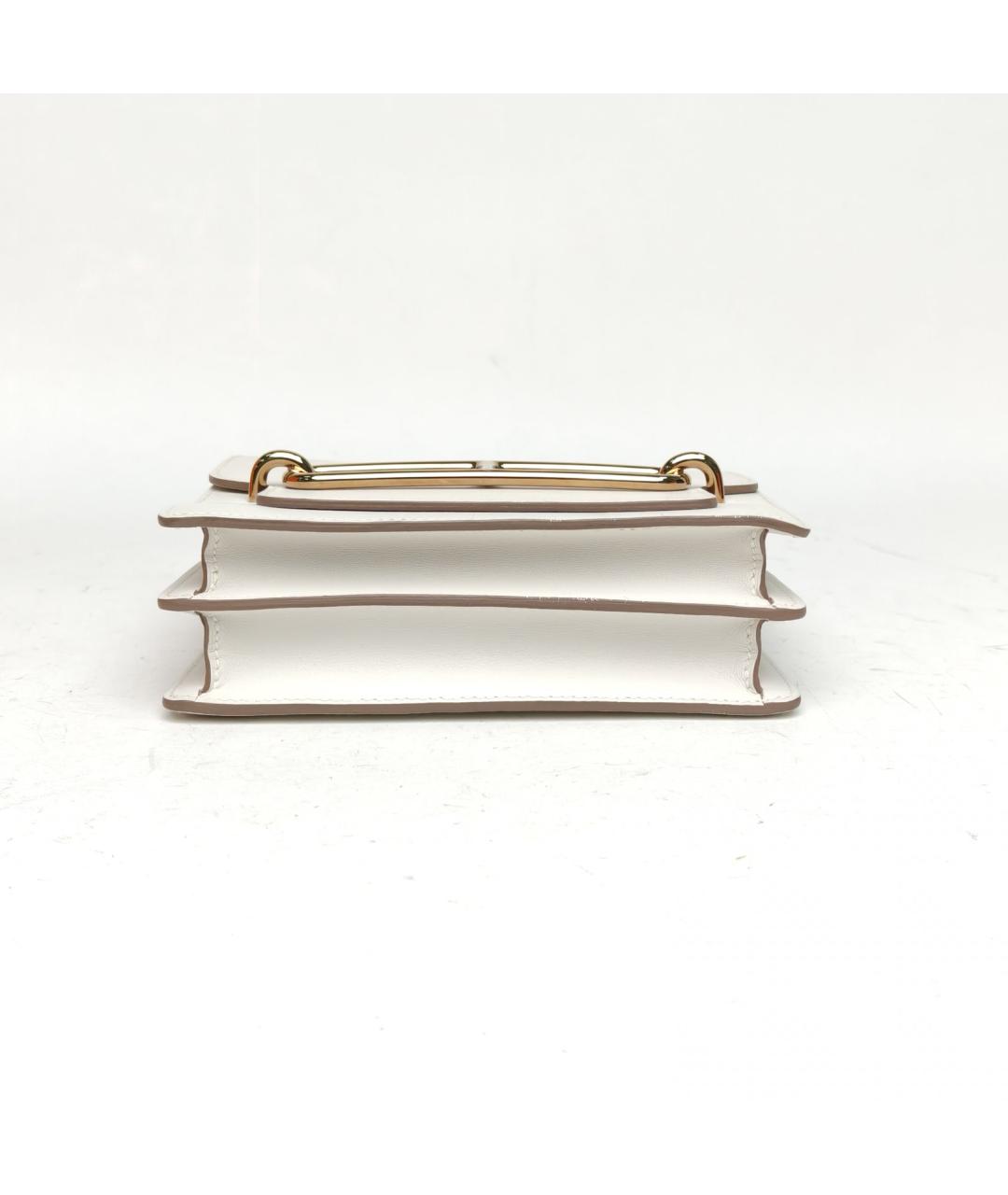 HERMES Белая кожаная сумка через плечо, фото 6