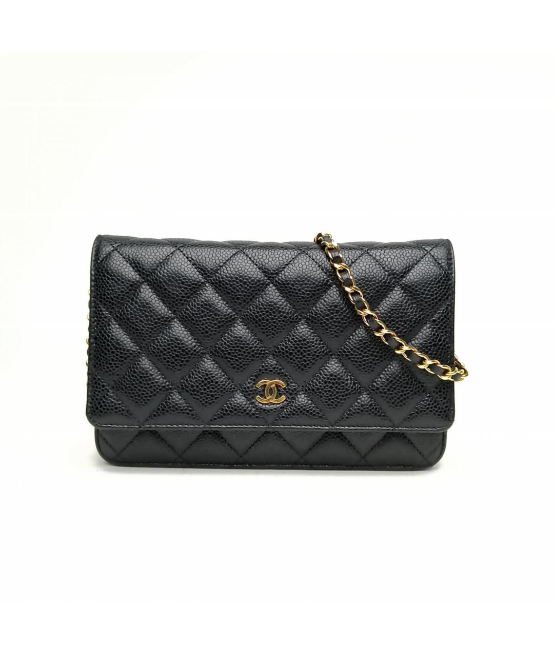 CHANEL Черная кожаная сумка через плечо, фото 2