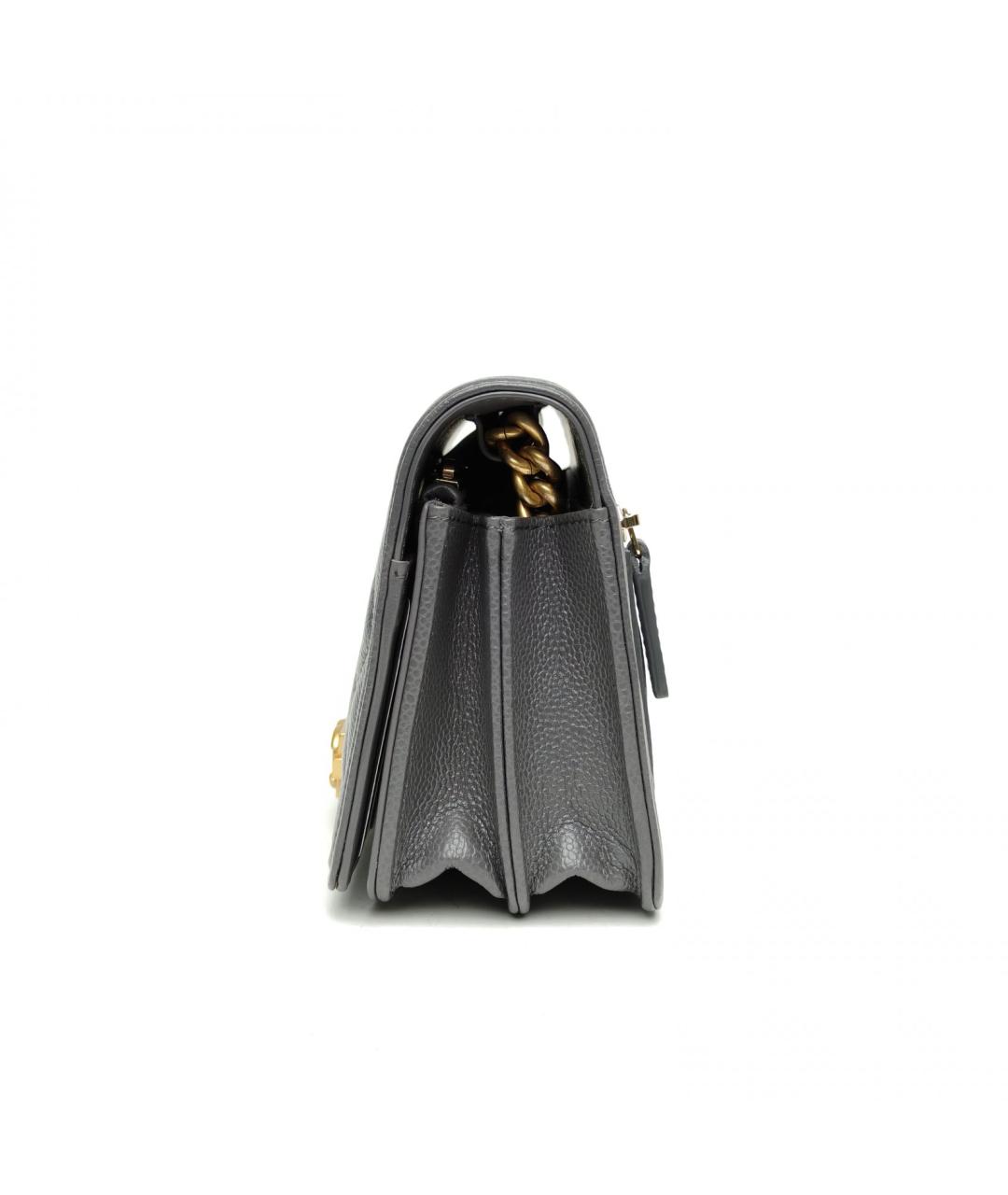 CHANEL Серая кожаная сумка через плечо, фото 3