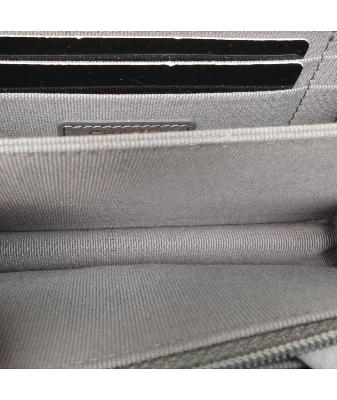 CHANEL Серая кожаная сумка через плечо, фото 7