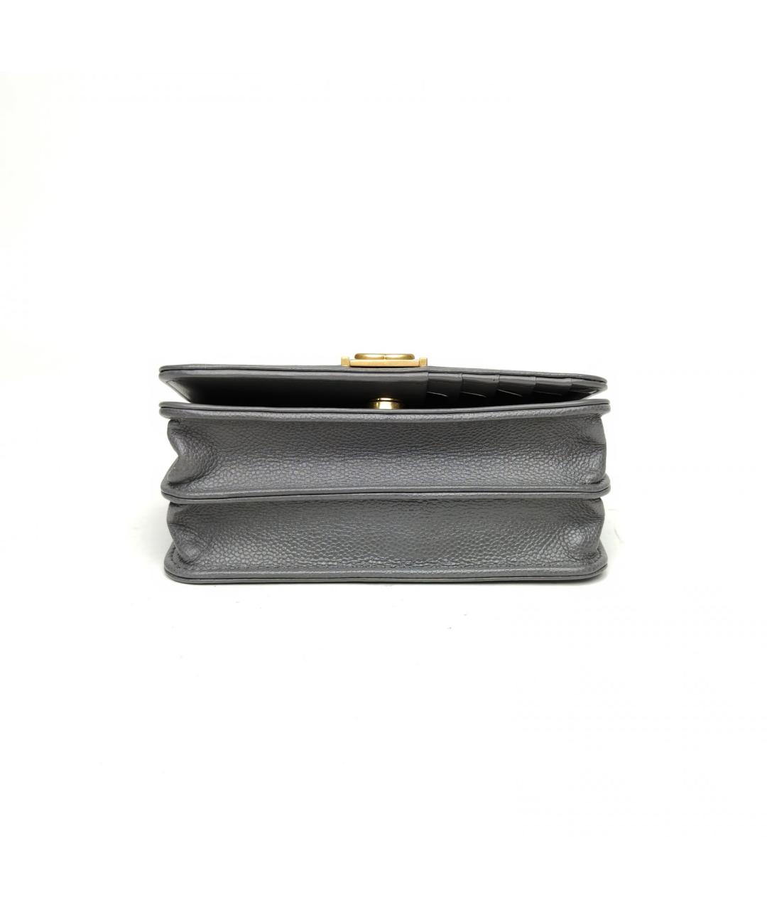 CHANEL Серая кожаная сумка через плечо, фото 6