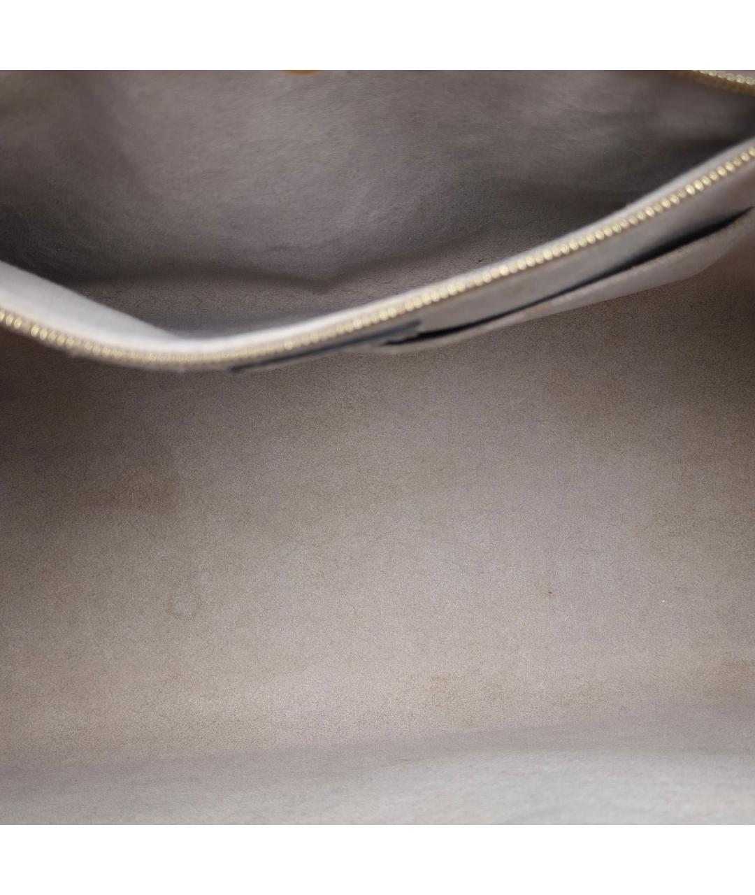 LOUIS VUITTON Бежевая кожаная сумка через плечо, фото 5