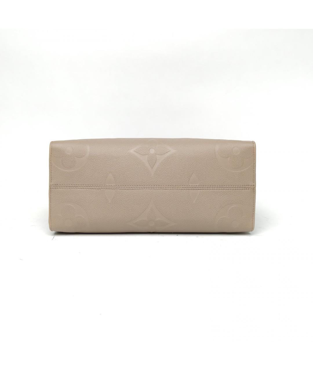 LOUIS VUITTON Бежевая кожаная сумка через плечо, фото 4