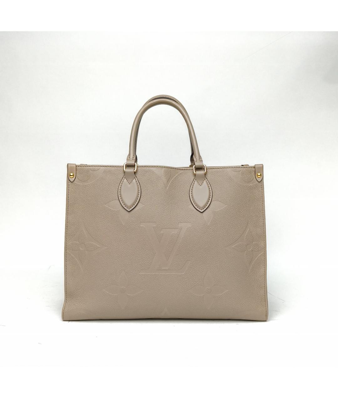 LOUIS VUITTON Бежевая кожаная сумка через плечо, фото 6