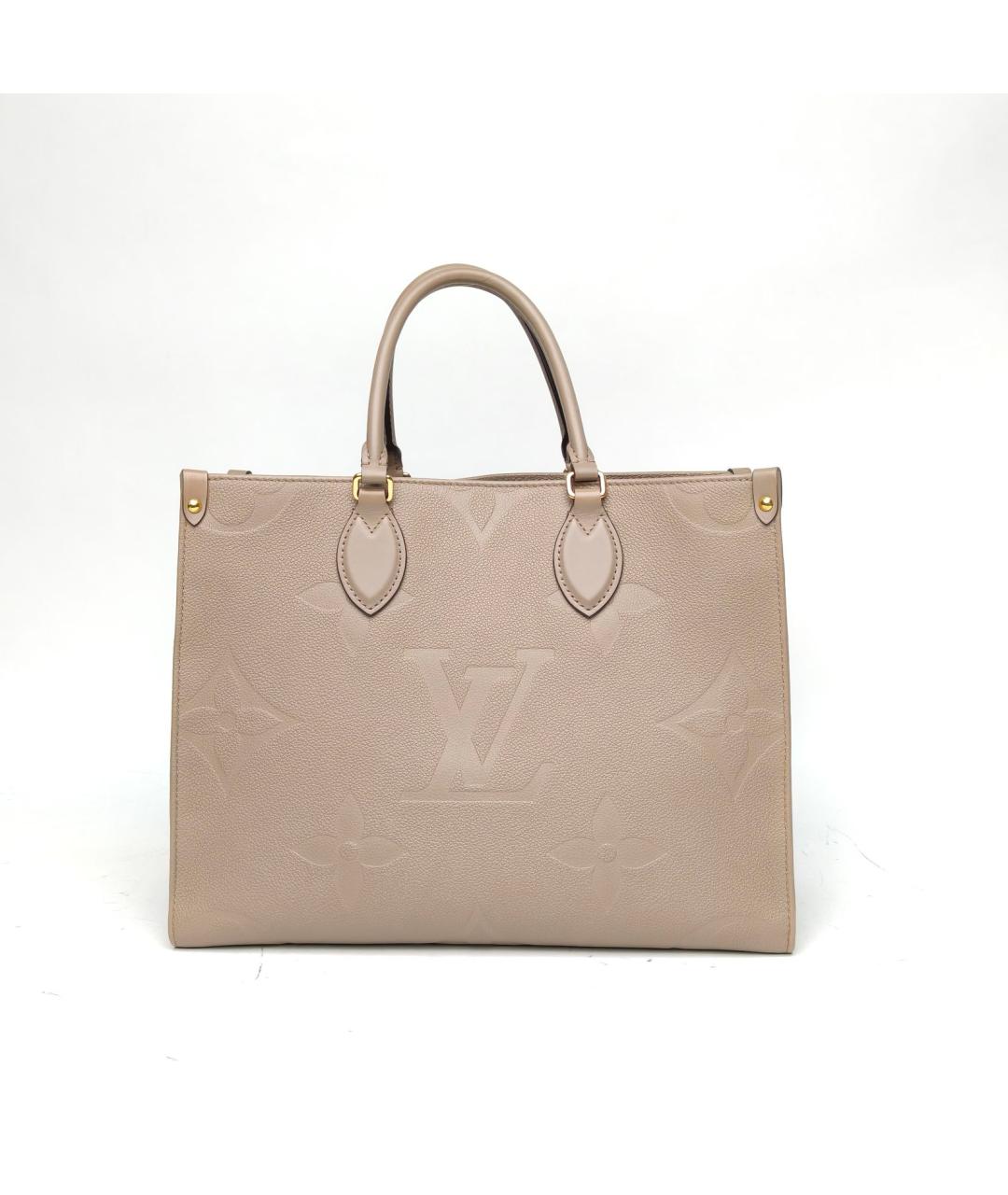 LOUIS VUITTON Бежевая кожаная сумка через плечо, фото 2