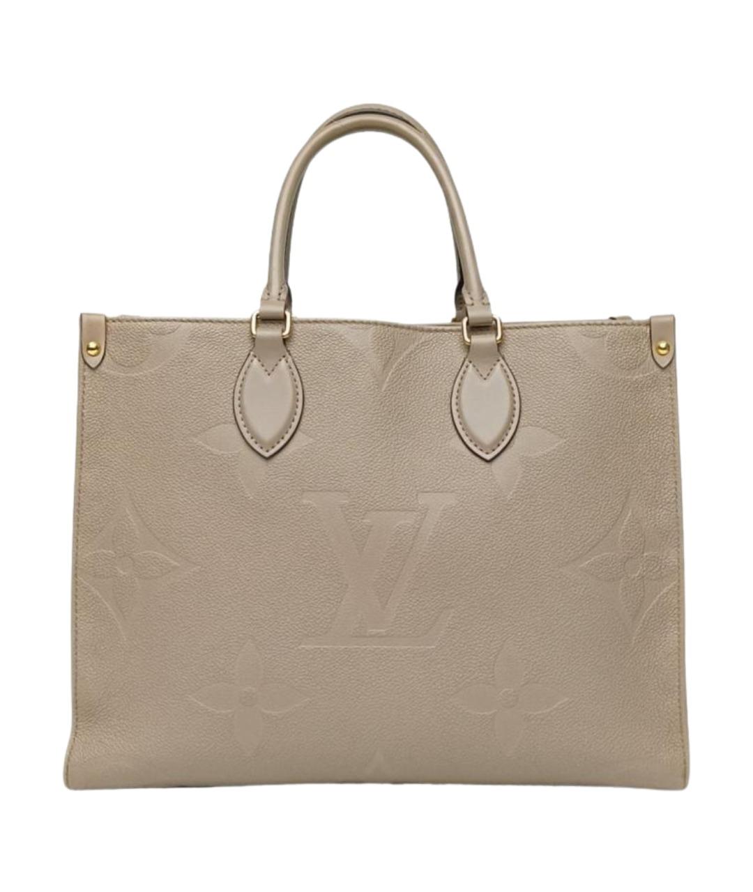 LOUIS VUITTON Бежевая кожаная сумка через плечо, фото 1