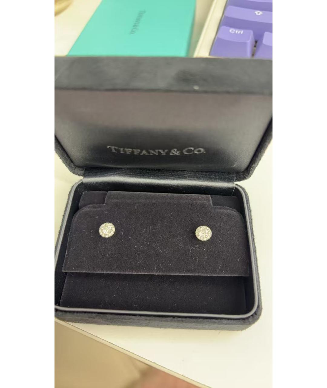 TIFFANY&CO Серебряные платиновые серьги, фото 7