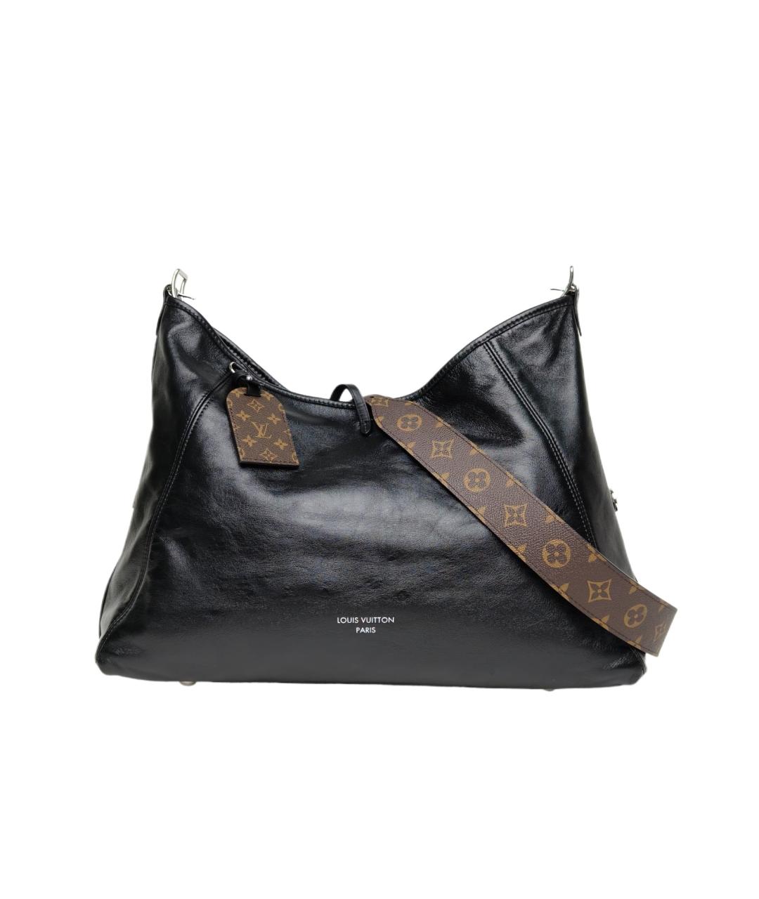 LOUIS VUITTON Черная кожаная сумка через плечо, фото 9