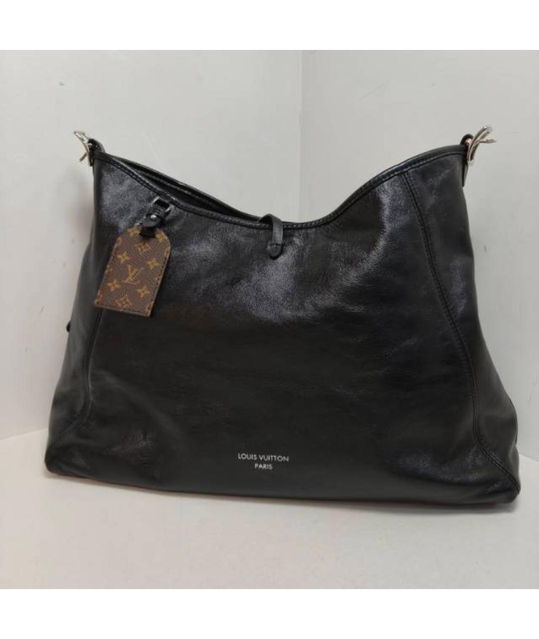 LOUIS VUITTON Черная кожаная сумка через плечо, фото 8
