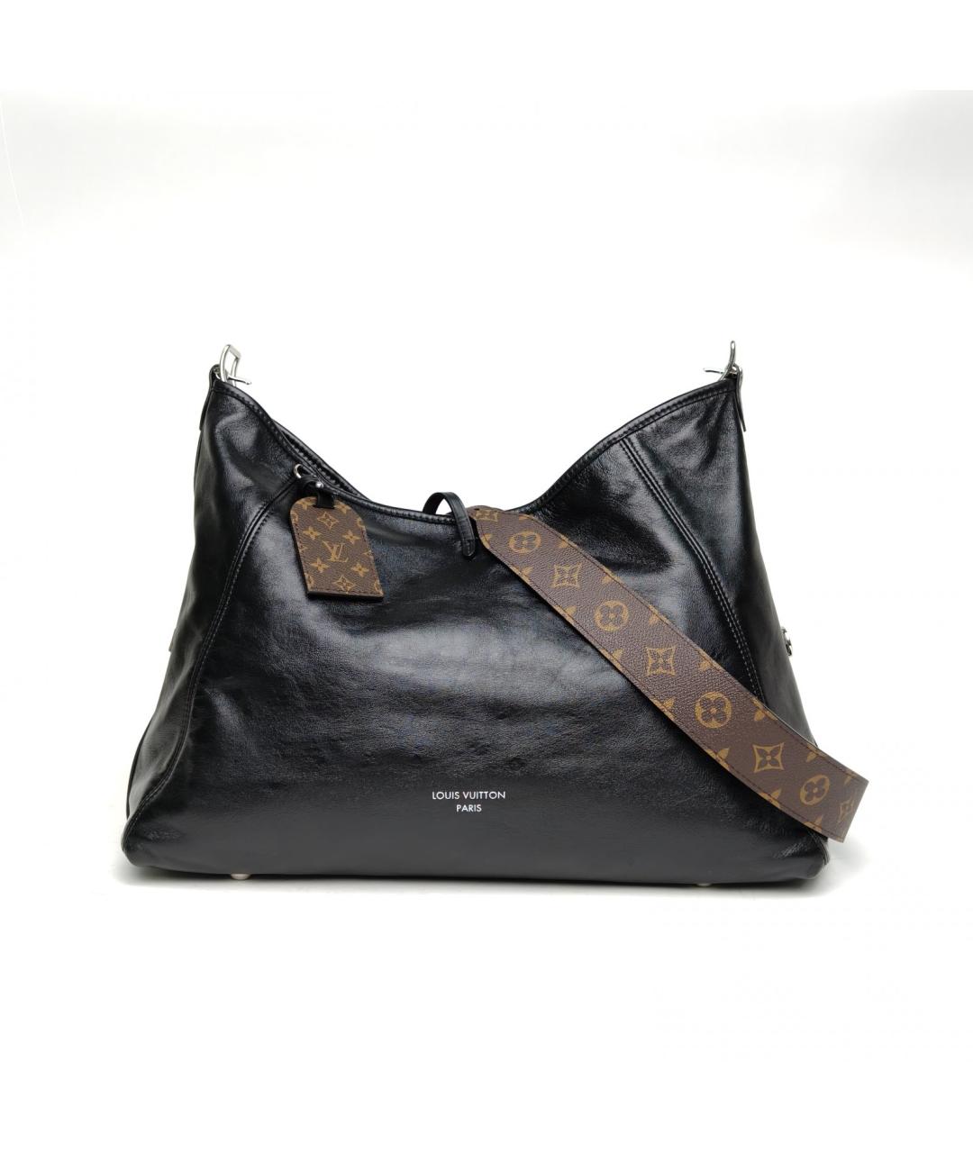 LOUIS VUITTON Черная кожаная сумка через плечо, фото 2