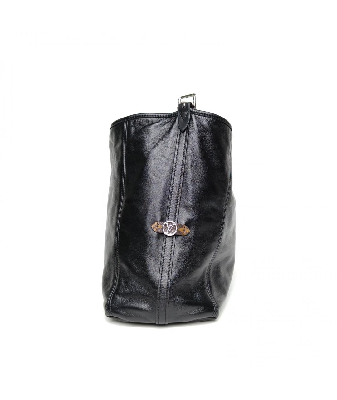 LOUIS VUITTON Черная кожаная сумка через плечо, фото 3