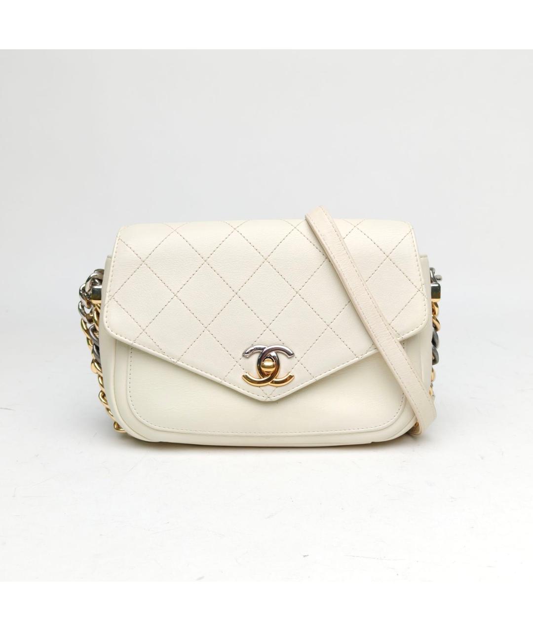 CHANEL Белая сумка через плечо, фото 2