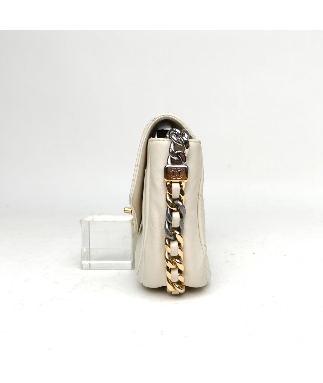 CHANEL Белая сумка через плечо, фото 3