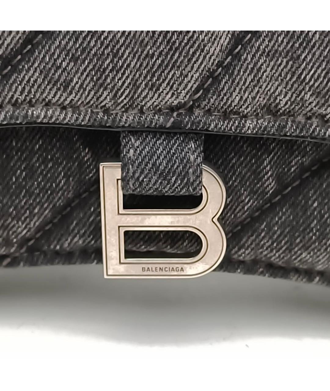 BALENCIAGA Антрацитовая деним сумка через плечо, фото 7