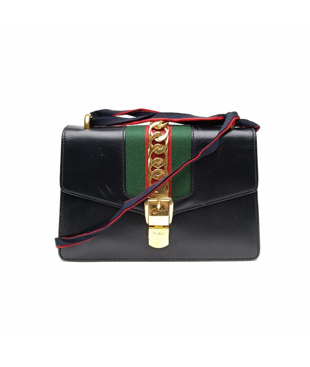 GUCCI Черная кожаная сумка через плечо, фото 2