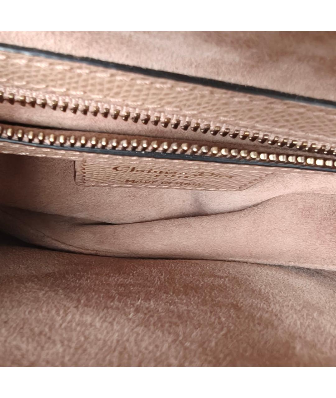 CHRISTIAN DIOR Розовая кожаная сумка через плечо, фото 6