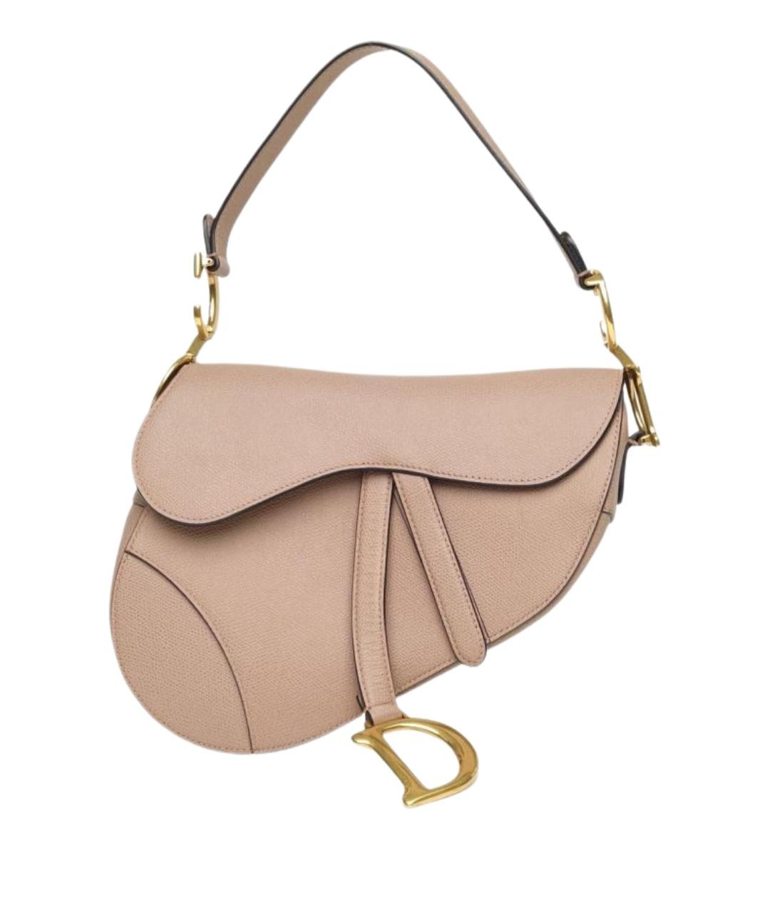 CHRISTIAN DIOR Розовая кожаная сумка через плечо, фото 1