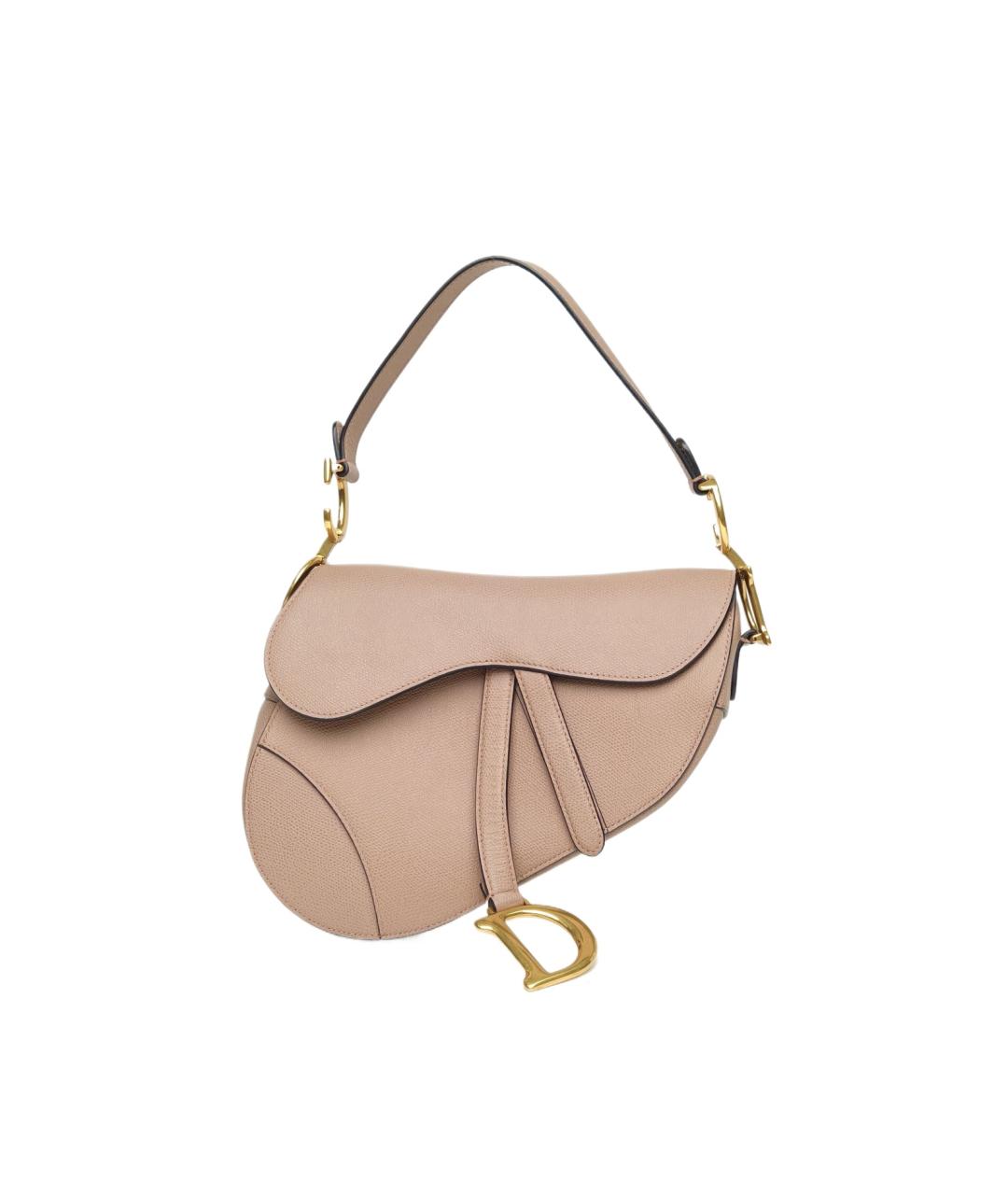 CHRISTIAN DIOR Розовая кожаная сумка через плечо, фото 9