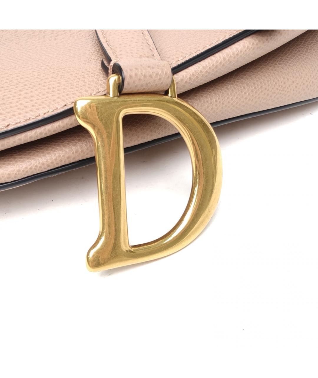 CHRISTIAN DIOR Розовая кожаная сумка через плечо, фото 7