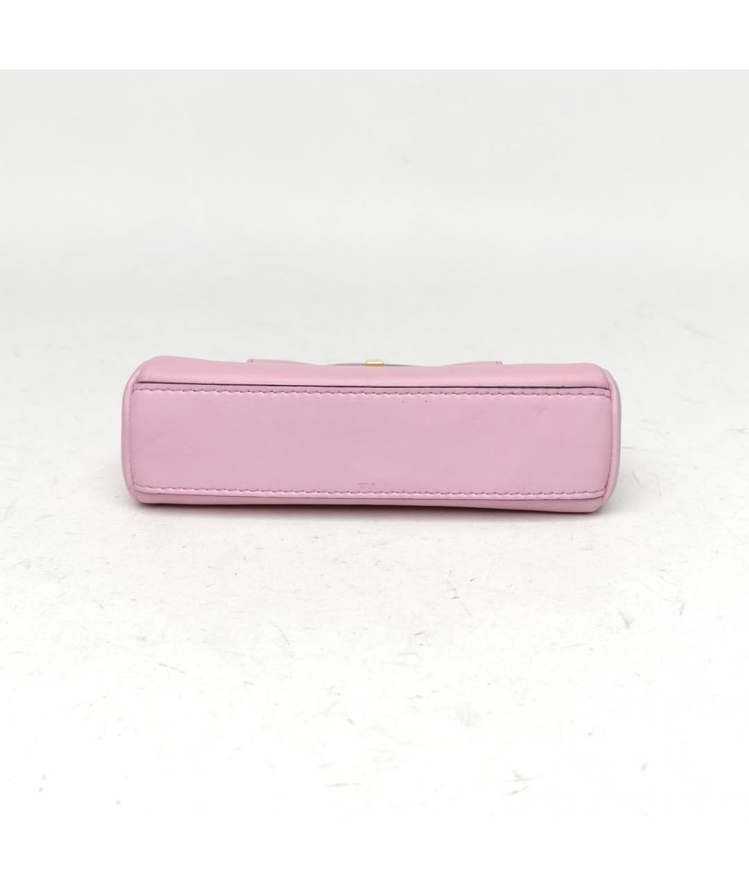 FENDI Розовая кожаная сумка через плечо, фото 7