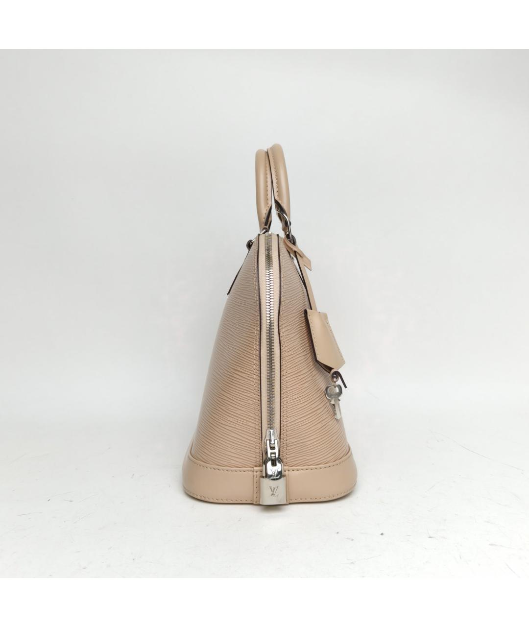 LOUIS VUITTON Бежевая кожаная сумка через плечо, фото 3